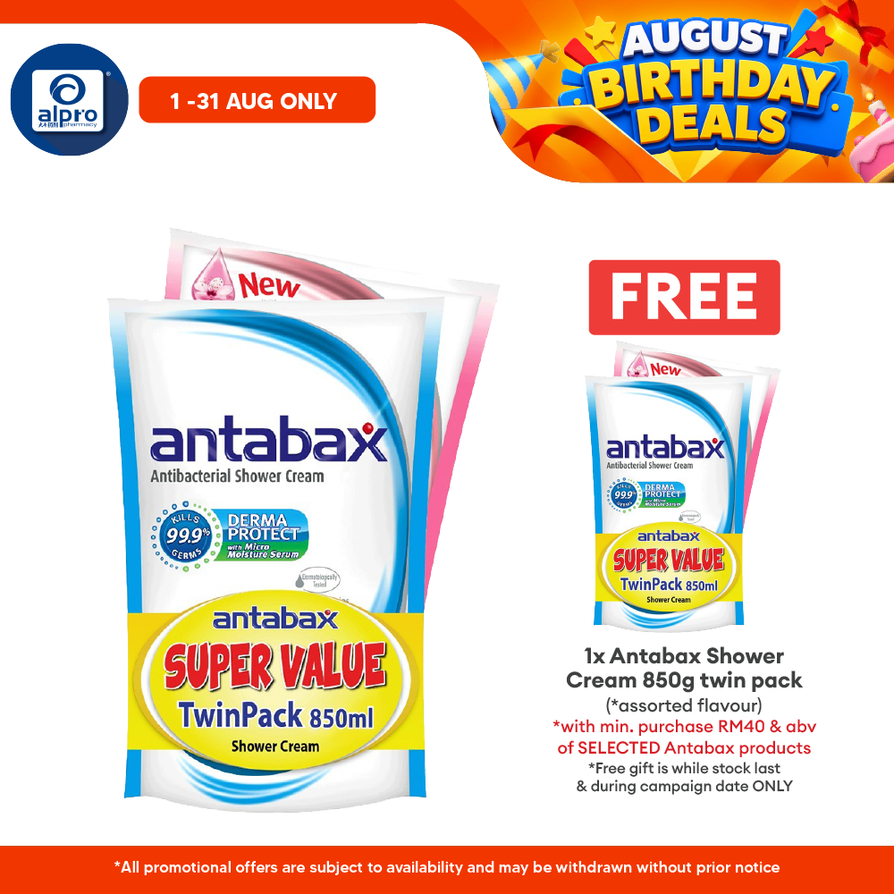 Antabax Shower Cream Fresh & Gentle Care White 850ml 2s Antabax