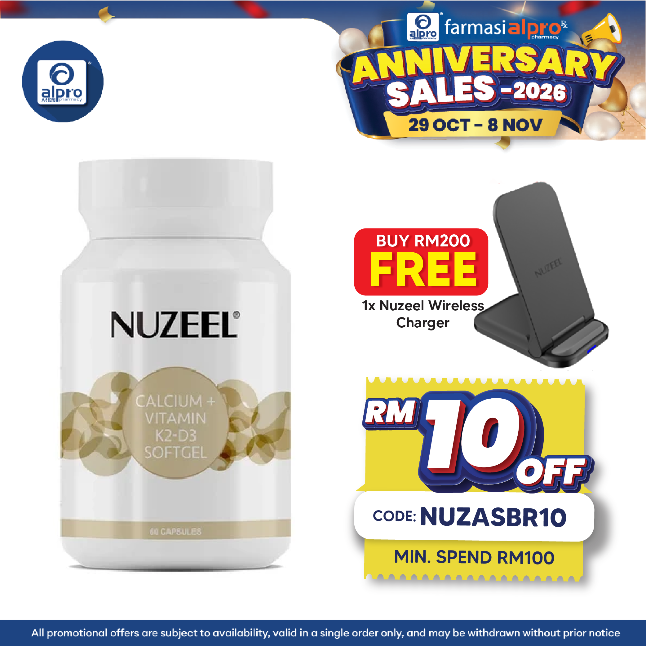 [Delivery Start: 15/11/2026] Nuzeel Liquid Calcium With D3 & K2 60s | Support Healthy Bones & Teeth