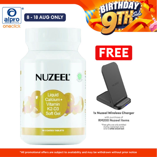 Nuzeel Liquid Calcium With D3 & K2 60s | Support Healthy Bones & Teeth Nuzeel