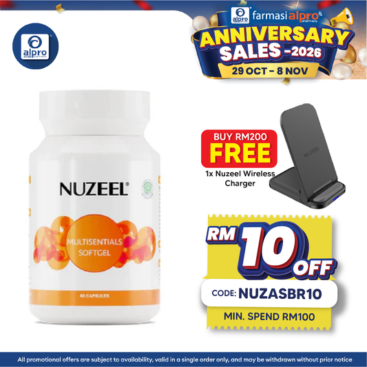 Nuzeel Multisentials Softgel 60s | Reduce Tired & Fatigue