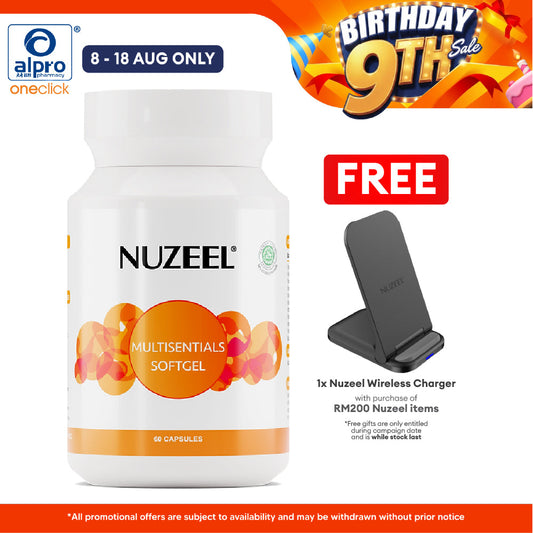 Nuzeel Multisentials Softgel 60s | Reduce Tired & Fatigue Nuzeel