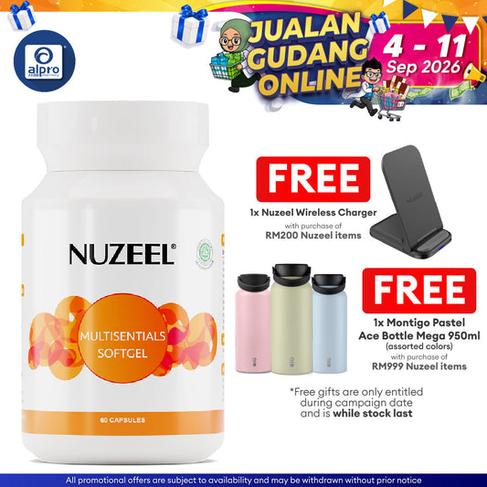 Nuzeel Multisentials Softgel 60s | Reduce Tired & Fatigue Nuzeel