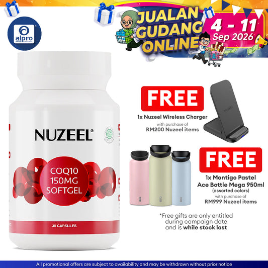 Nuzeel Coq10 150mg Softgel 30s | Reduce Oxidative Stress & Inflammation Nuzeel