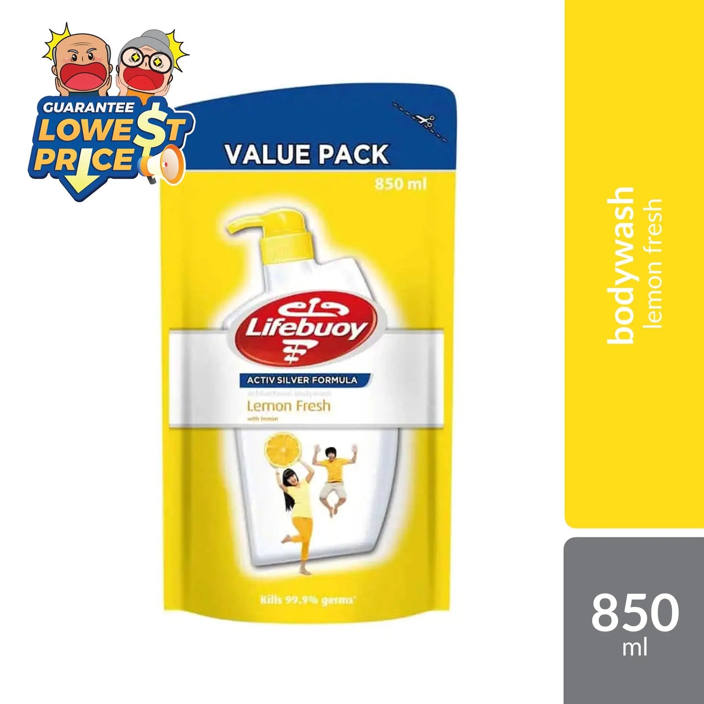 Lifebuoy Body Shower Lemon Fresh Refill 850ml Lifebuoy
