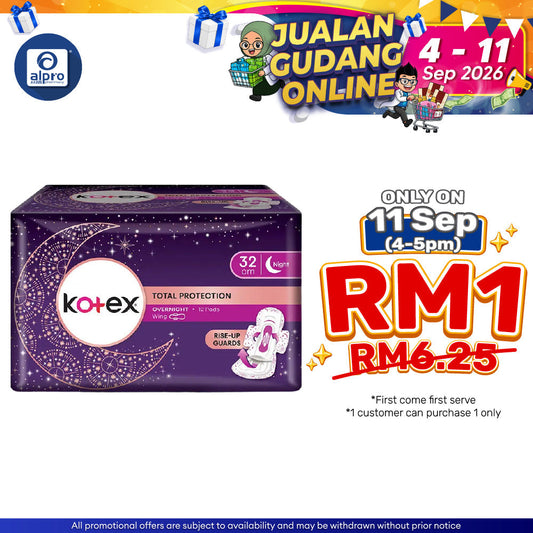 Kotex Overnight Wing 32cm 12s Kotex