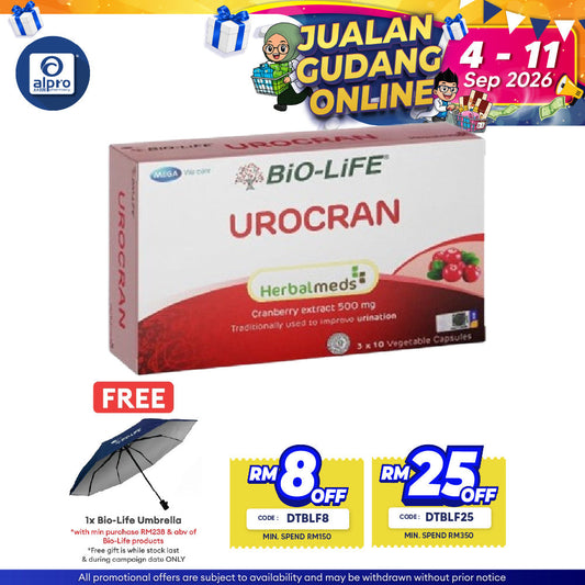 Bio-Life Herbalmeds Urocran 30s | Cranberry Extract Bio-life