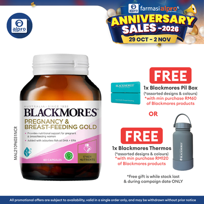 Blackmores Pregnancy and Breast-Feeding Gold 60s | Essential Nutrients for Mum & Baby