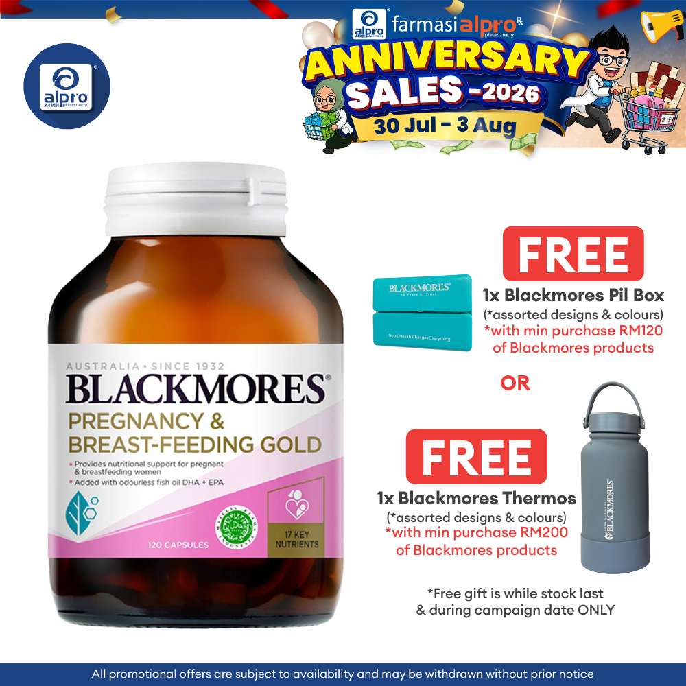 Blackmores Pregnancy And Breast-Feeding Gold 120s | For Pregnant and Nursing Mothers Blackmores