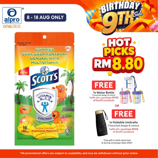Scotts Multivit Gummies Mango 15s Scotts
