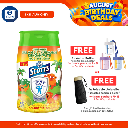 Scotts Multivit Gummies Mango 60s | Provides High Zinc Scotts