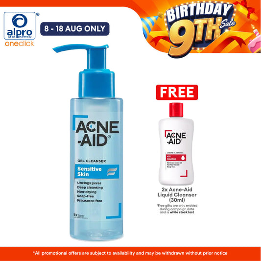 Acne-Aid Sensitive Gel Cleanser 100ml | Deep Pore Cleansing Acne-Aid
