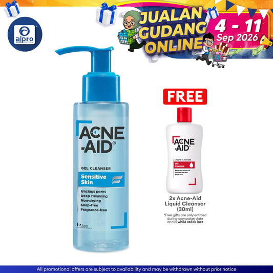 Acne-Aid Sensitive Gel Cleanser 100ml | Deep Pore Cleansing Acne-Aid