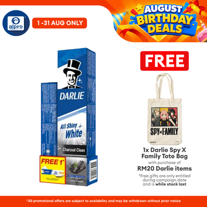 Darlie All Shiny White Charcoal Clean 140g Free Baking Soda 40g Darlie