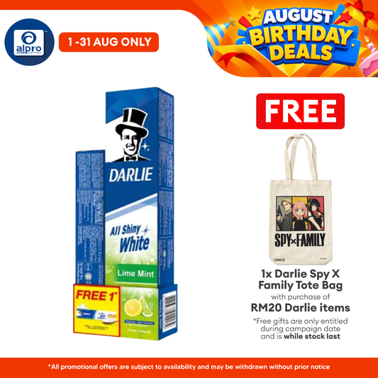Darlie All Shiny White Lime Mint 140g Free Baking Soda 40g Darlie