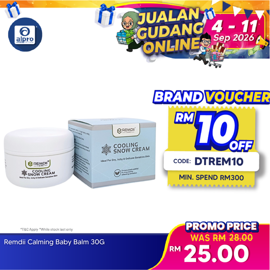 Remdii Cooling Snow Cream 30g | Snow Like Texture & Rapid Itch-Relief Remdii