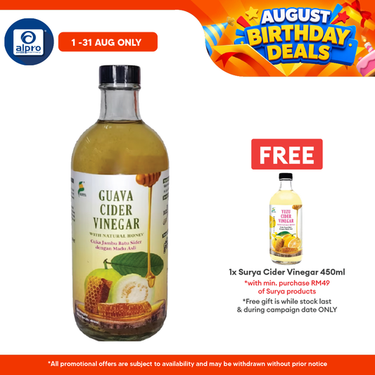 Surya Guava Cider Vinegar With Natural Honey 450ml | Enriched With Natural Goodness Surya