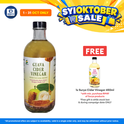 Surya Guava Cider Vinegar With Natural Honey 450ml | Enriched With Natural Goodness