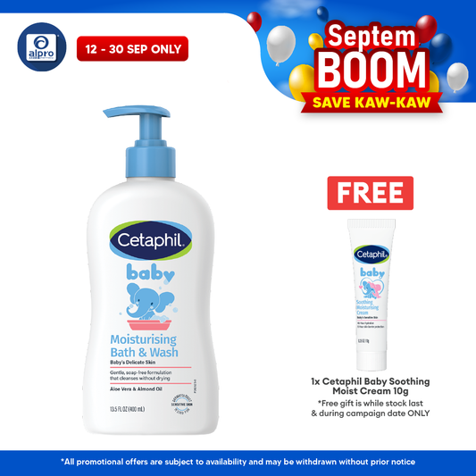 Cetaphil Baby  Moisturizing Bath & Wash 400ml | Gentle and Moisturizing