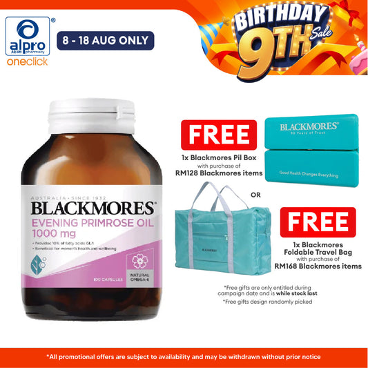 Blackmores Evening Primrose 1000mg 100s | Support for Women’s Health Blackmores