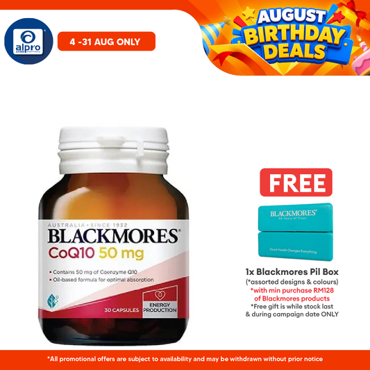 Blackmores CoQ10 50mg 30s | Enhance Energy Production Blackmores