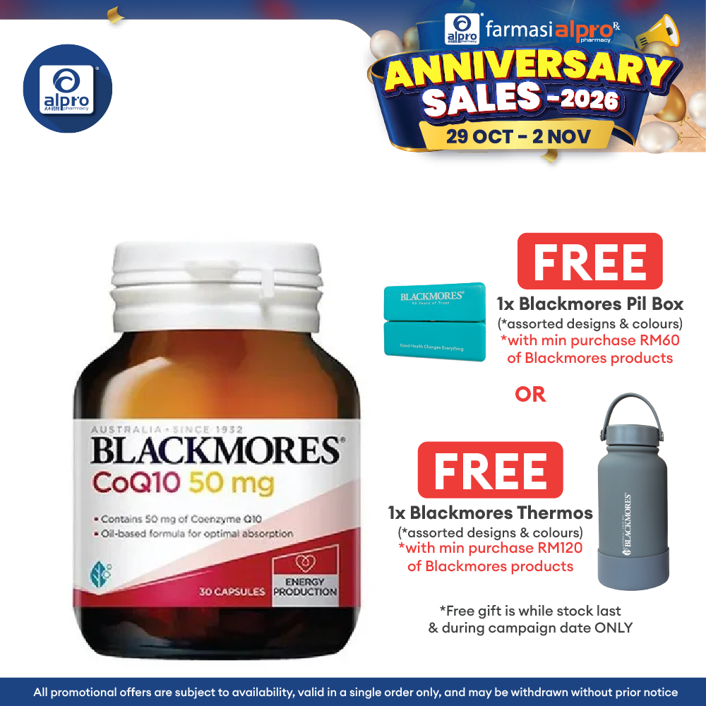 Blackmores CoQ10 50mg 30s | Enhance Energy Production