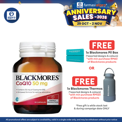 Blackmores CoQ10 50mg 30s | Enhance Energy Production
