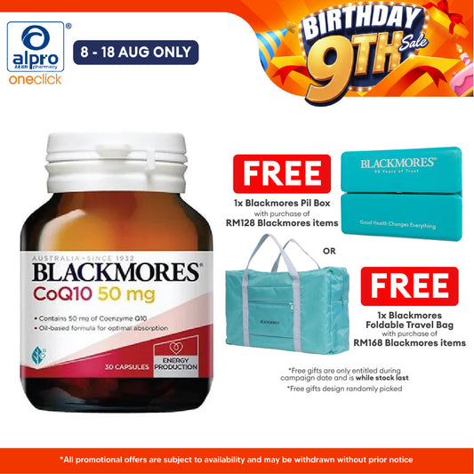 Blackmores CoQ10 50mg 30s | Enhance Energy Production Blackmores