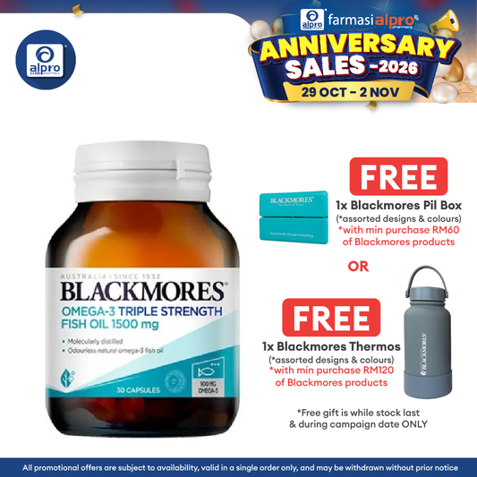 Blackmores Omega 3 Triple Strength Fish Oil 1500 Mg 30s | Helps Relief Inflammation