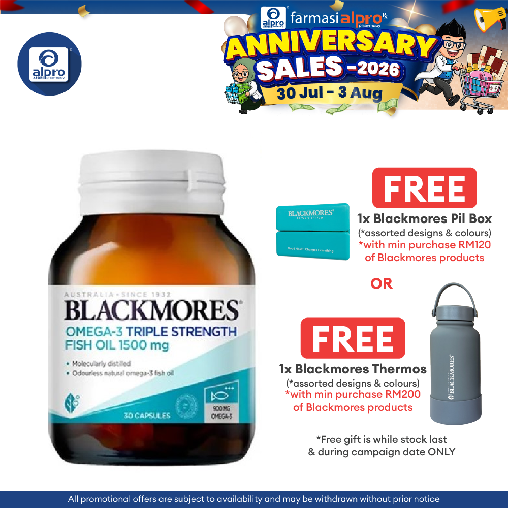 Blackmores Omega 3 Triple Strength Fish Oil 1500 Mg 30s | Helps Relief Inflammation Blackmores