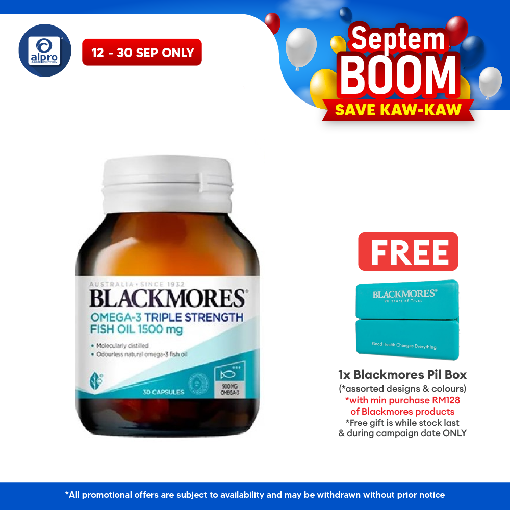 Blackmores Omega 3 Triple Strength Fish Oil 1500 Mg 30s | Helps Relief Inflammation
