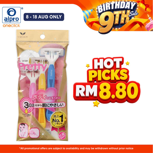 Sugi S Select  T 3 Blades 3s | For body hair removal Sugi