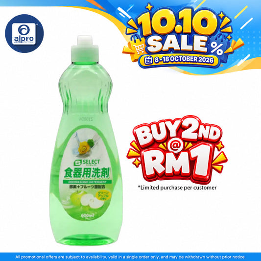 Sugi S Select Detergent for Tableware Green Apple 600ml