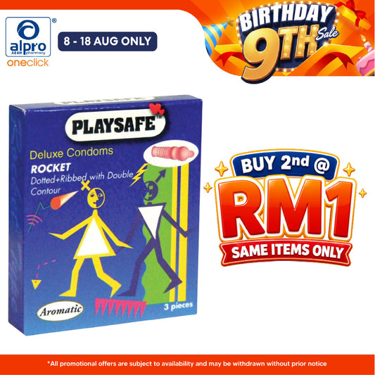 Playsafe Rocket Type 3s | Incorporated Ribbed & Dotted Design PLAYSAFE