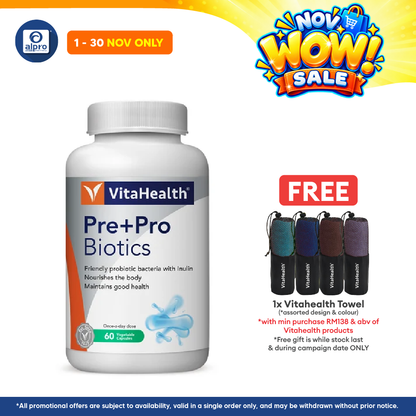 Vitahealth Pre+Pro Biotics Capsule 60s | Restore Internal Microflora