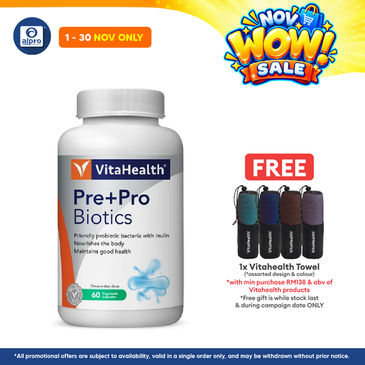 Vitahealth Pre+Pro Biotics Capsule 60s | Restore Internal Microflora