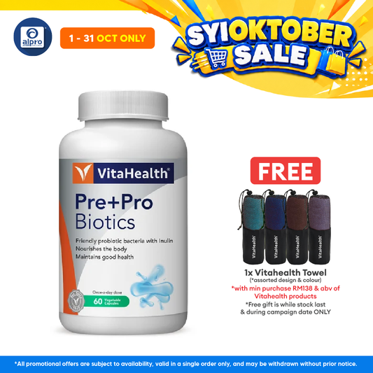 Vitahealth Pre+Pro Biotics Capsule 60s | Restore Internal Microflora