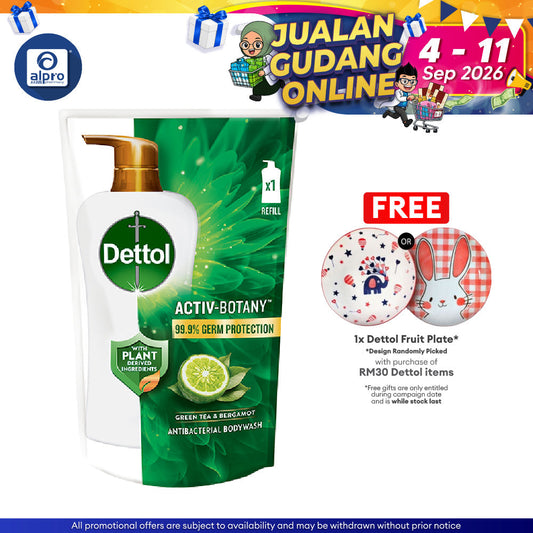 Dettol Activ-Botany Shower Gel Refill Pouch 720g (Lavender & Chamomile/ Green Tea & Bergamot) Dettol