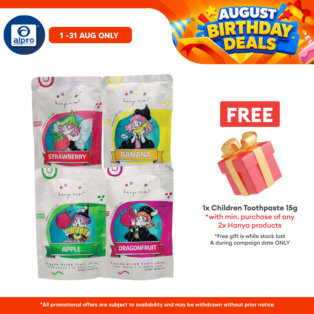 Hanya Freeze-Dried 20g (Strawberry/Banana/ Dragonfruit/Apple) Hanya