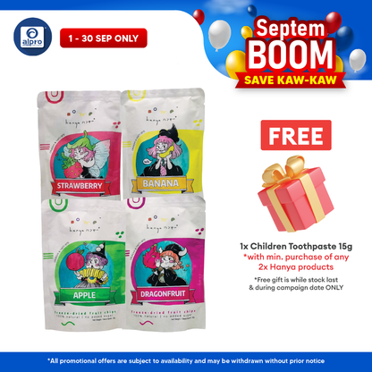 Hanya Freeze-Dried 20g (Strawberry/Banana/ Dragonfruit/Apple) Hanya