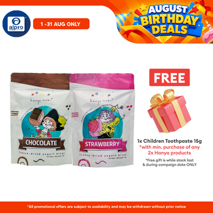 Hanya Freeze-Dried Yogurt 30g (Chocolate/ Strawberry) | Kids Healthy Snacks Hanya
