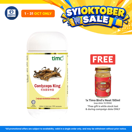 Timo Cordyceps King 450mg X 50s | Improve Respiratory System