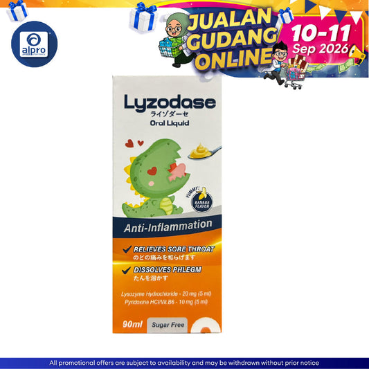 Lyzodase Oral Liquid 90ml | Relieve Sore Throat Lyzodase