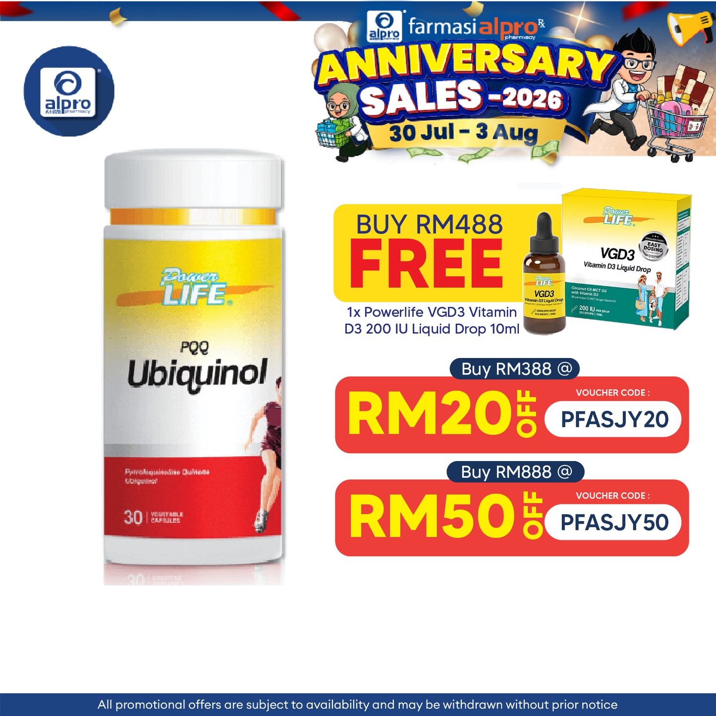 Powerlife PQQ Ubiquinol 30s Powerlife