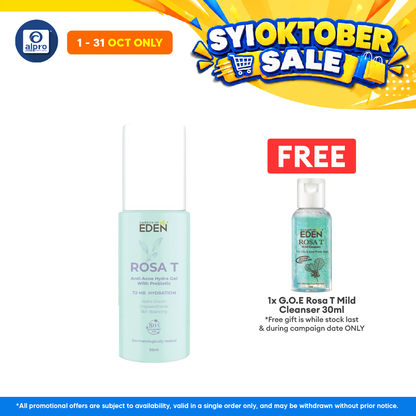 Garden Of Eden Rosa T Anti-Acne Hydra Gel  50ml | Helps Reduce Redness