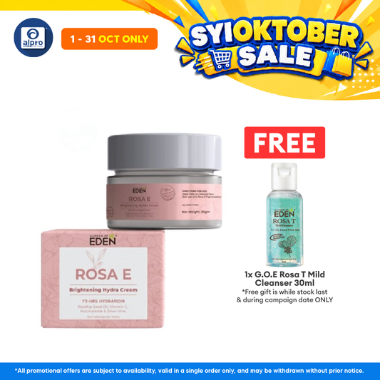 Garden Of Eden Rosa E Brightening Hydra Cream 50g | 72 Hour Hydration