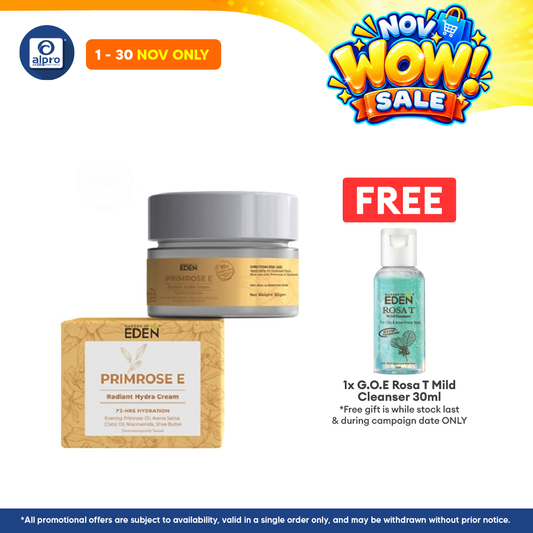 Garden Of Eden Primrose E Radiant Hydra Cream 50g | Boost Skin Radiance