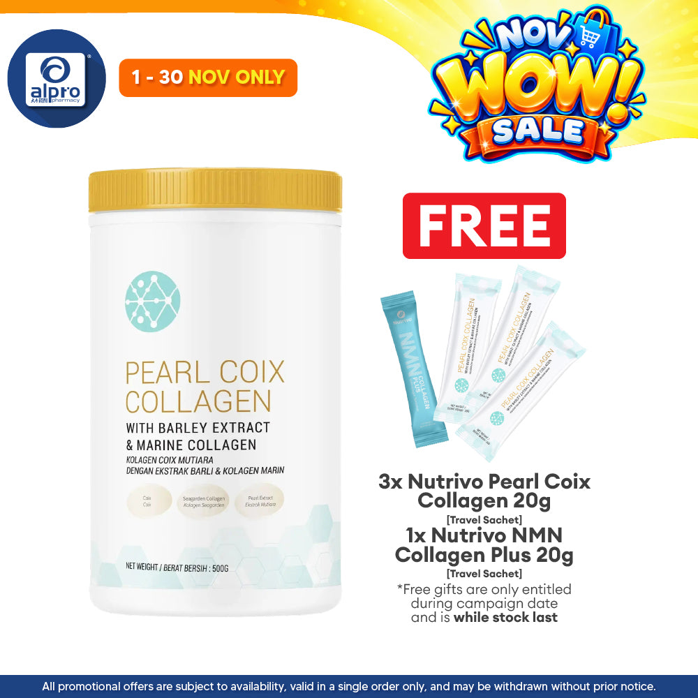 Nutrivo Premium Pearl Coix Collagen Nutrition Drink 500g | Provides Anti-Aging Benefit
