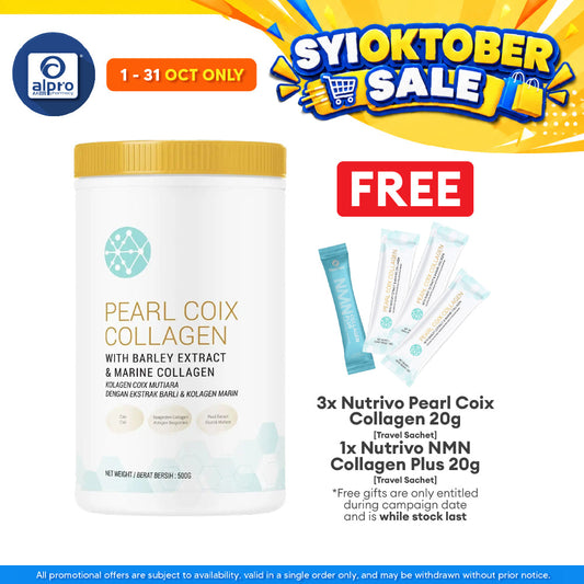Nutrivo Premium Pearl Coix Collagen Nutrition Drink 500g | Provides Anti-Aging Benefit