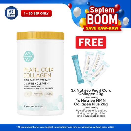Nutrivo Premium Pearl Coix Collagen Nutrition Drink 500g | Provides Anti-Aging Benefit Nutrivo