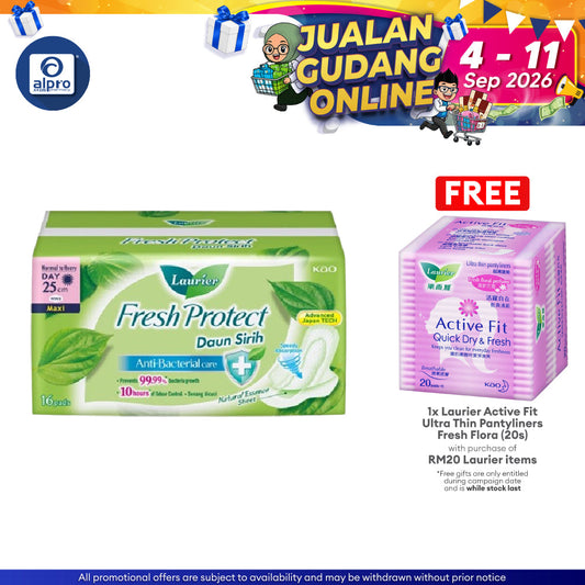 (Ws)Laurier Fresh Protect Daun Sirih 25cm 16s Laurier